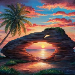 Peaceful coastal sunset4