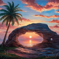 Peaceful coastal sunset2