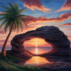 Peaceful coastal sunset1