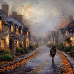 misty village street during autumn3