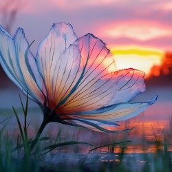  blue-hued flower with delicate petals