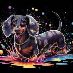 A charming raven colored dachshund1