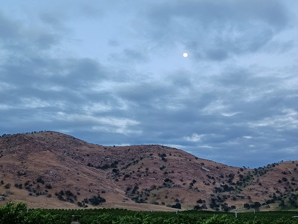 Full Moon and Hills by Anitra K Acuna