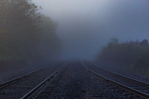 Early Morning Train Tracks by Nativ