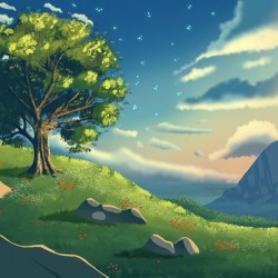 Whispers of Nature: Tranquil Landscape Canvas