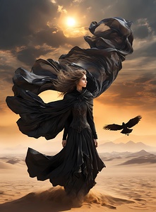 Default Girl in billowing bellows ghostly etherea 1715440552.1071