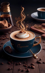 a cup of italian cappuccino coffee with cream des 1715614460.8569