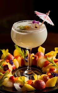 a divine food photography of a luxurious white co