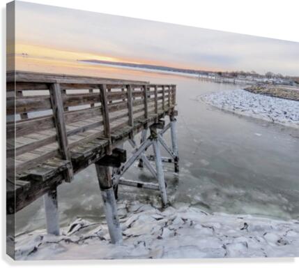 Icy harbor Canvas Print