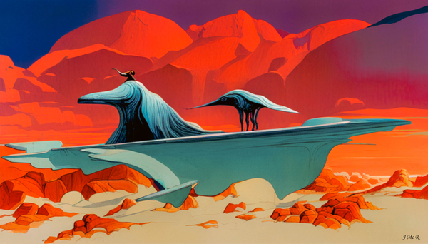 Red mountains Print
