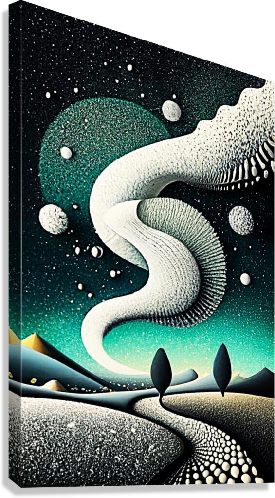 White Shell Smoke Canvas Print