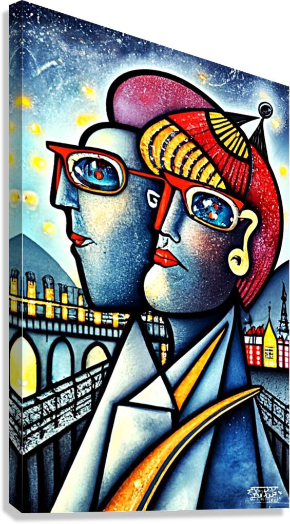 2 Face 1 Mind Canvas Print