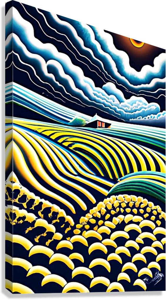 Wavy Fields Canvas Print