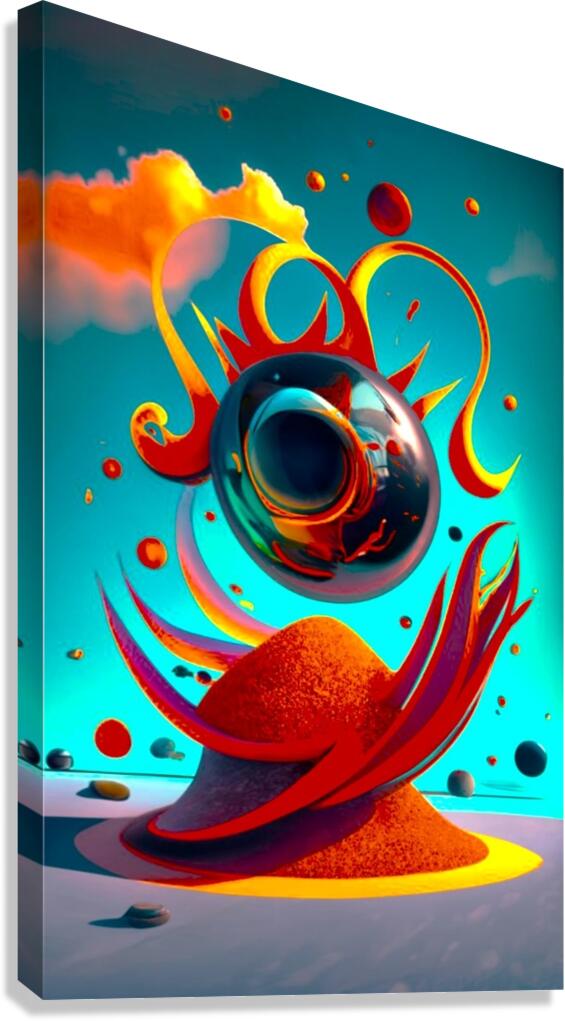 Orange Eyeball Canvas Print