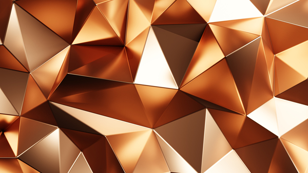 3d rendering gold triangular abstract background Print