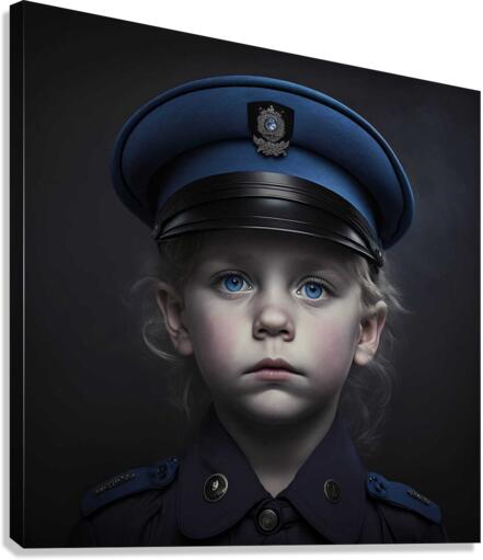 Police boy Canvas Print
