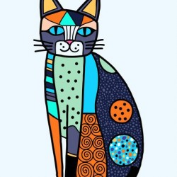 cat kitten kitty patchwork pet