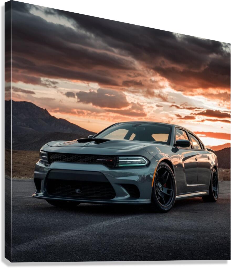 dodge charger modern car strong and beautiful Canvas Print