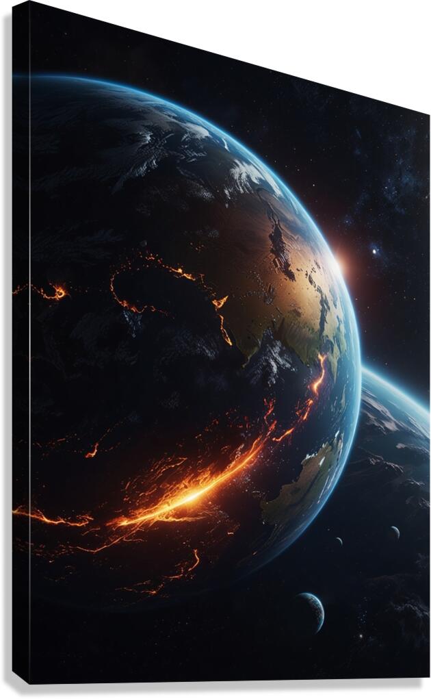 planet fire cinematic realist  Canvas Print