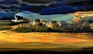 COLORFUL SKIES OVER SANTA FE NEW MEXICO