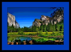 YOSEMITE VALLEY FLOOR AND THE MERCED RIVER 