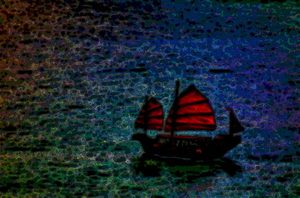 MIDNIGHT CRIUISE ON A JUNK IN VICTORIA HARBOUR HONG KONG