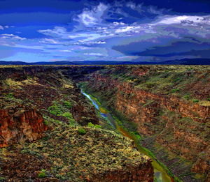 THE RIO GRANDE GORGE NEAR TAOS NEW MEXICO 