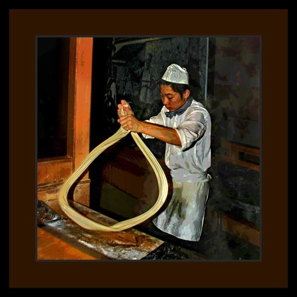 MAKING HAND ROLLED NOODLES Print