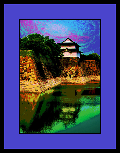 THE MOAT SURROUNDING EDO CASTLE  by LES MAYERS 