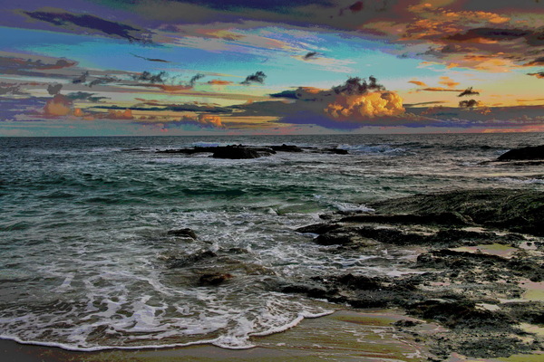 SUNSET AT LAGUNA BEACH CALIFORNIA  Print