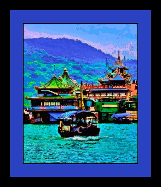 JUNK BOAT AT ABORDEEN HARBOUR   Print