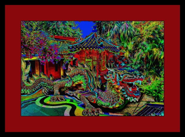 MOSAIC DRAGON AT THE TIN HAU TEMPLE AT REPULSE BAY Print