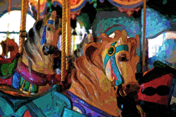 PUZZLE COLLECTION - SANTA MONICA PIER CAROUSEL  Print