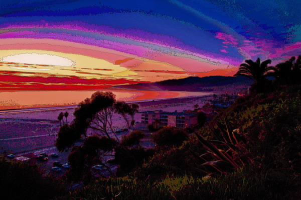 USA COLLECTION - CALIFORNIA - SANTA MONICA BAY 005 Print