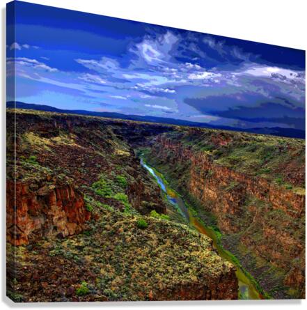 THE RIO GRANDE GORGE NEAR TAOS NEW MEXICO   Canvas Print