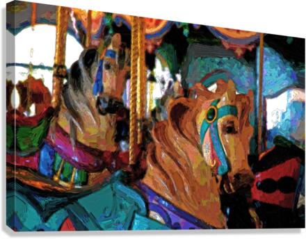 PUZZLE COLLECTION - SANTA MONICA PIER CAROUSEL  Canvas Print