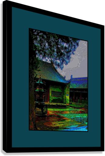 INSENSE BURNER IN CHINESE COURTYARD Canvas Print
