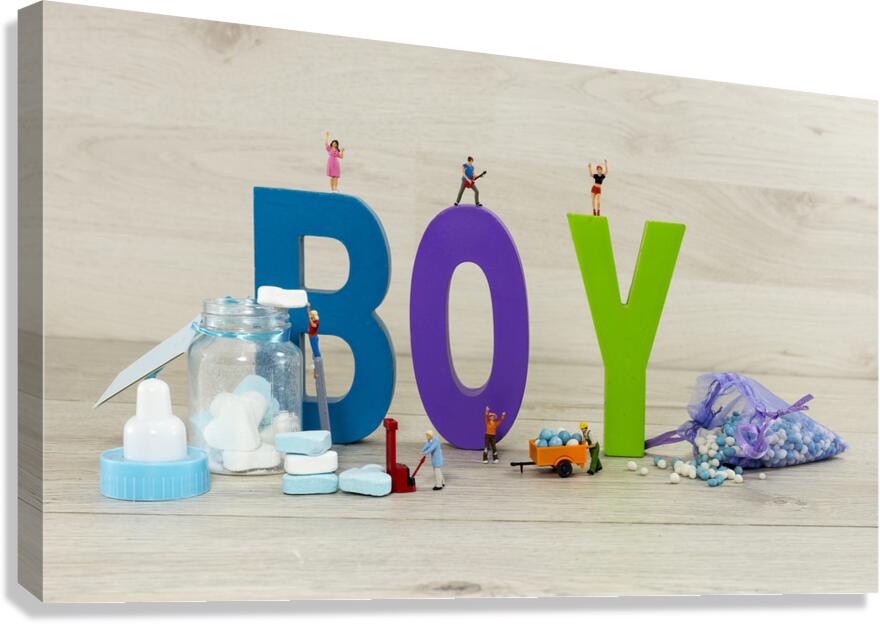 its a boy Canvas Print
