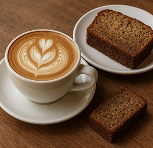 Cappuccino and Banana Bread 
