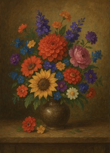 Vivid Bouquet of Flowers 