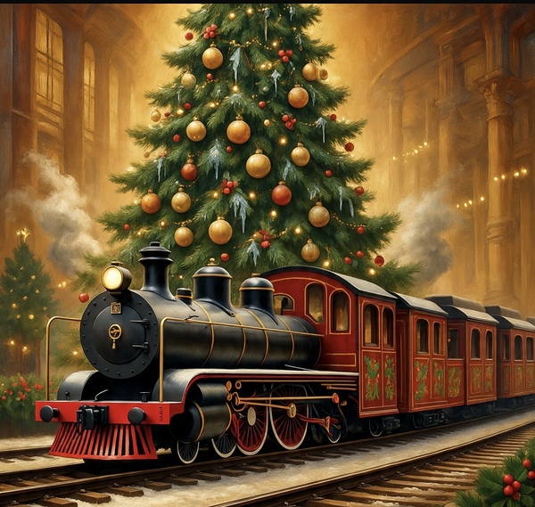 Christmas Train  Print