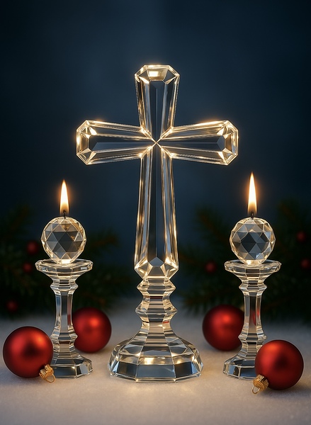 Illuminated Crystal Cross by CreativeMuse