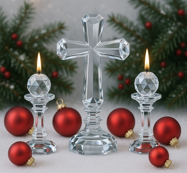 Christmas Crystal Cross II by CreativeMuse