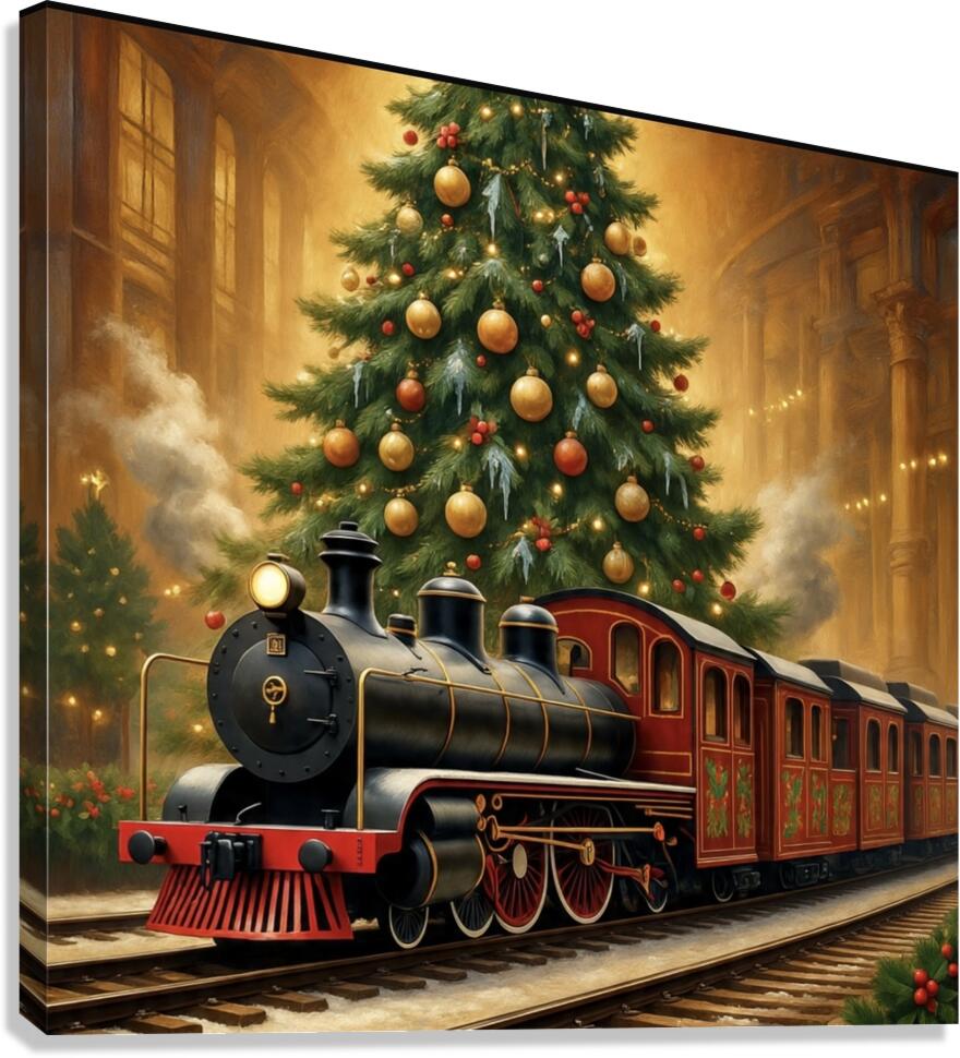 Christmas Train  Canvas Print