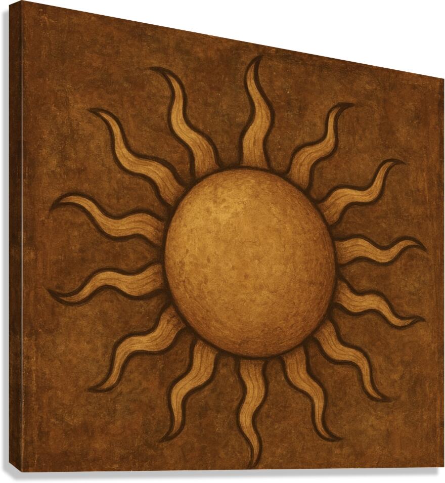 Rustic Sun Canvas Print
