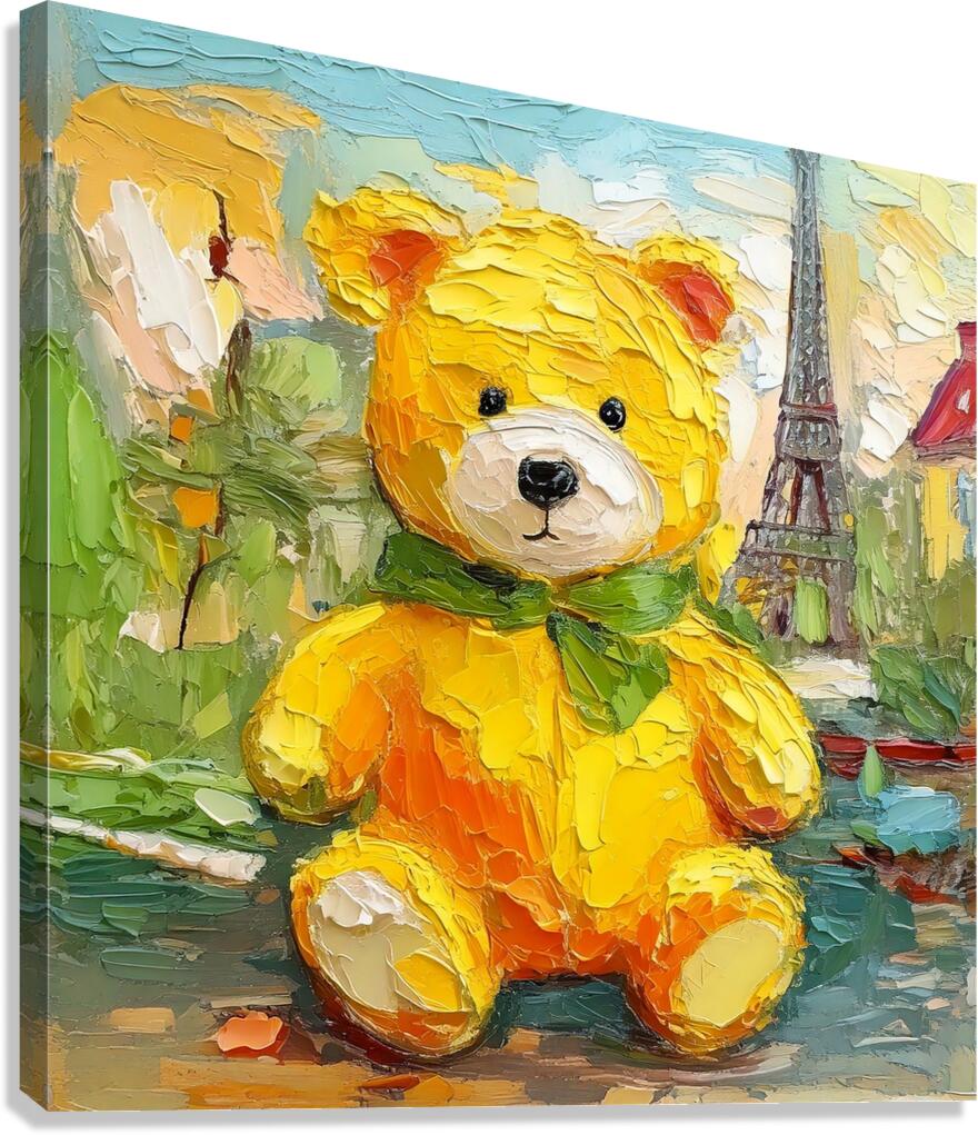 Paris Bear Canvas Print