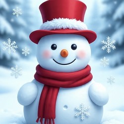 Snowman in the Snow 
