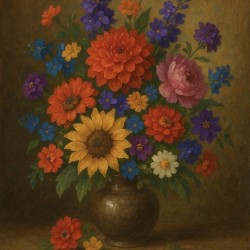 Vivid Bouquet of Flowers 