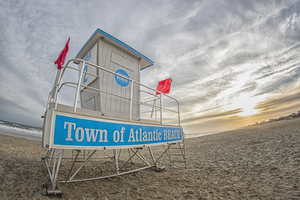 Atlantic Beach Lifeguard Tower at Sunset