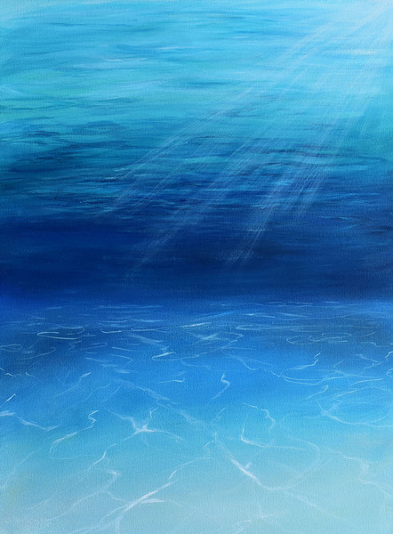 DeepBlue white Print
